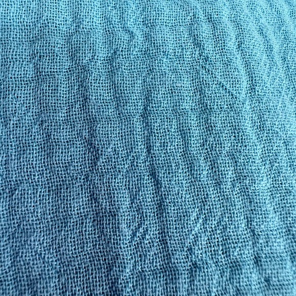 Soft Surroundings Size 1X Teal Blue Long Sleeve Blouse Shirt Top Fall Summer - Picture 5 of 7